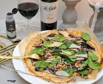 Premiumpizza med portabello och färska fikon