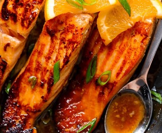 Crispy Honey Orange Glazed Salmon