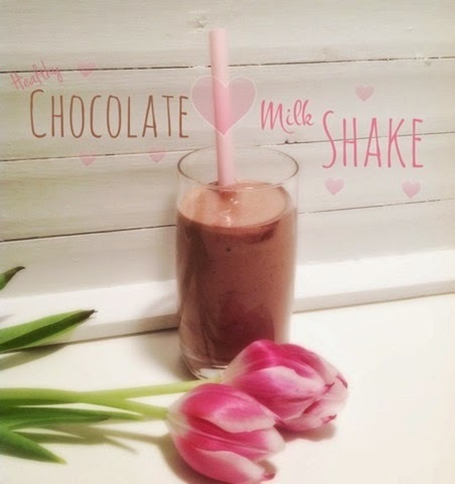 Healthy chocolate milkshake