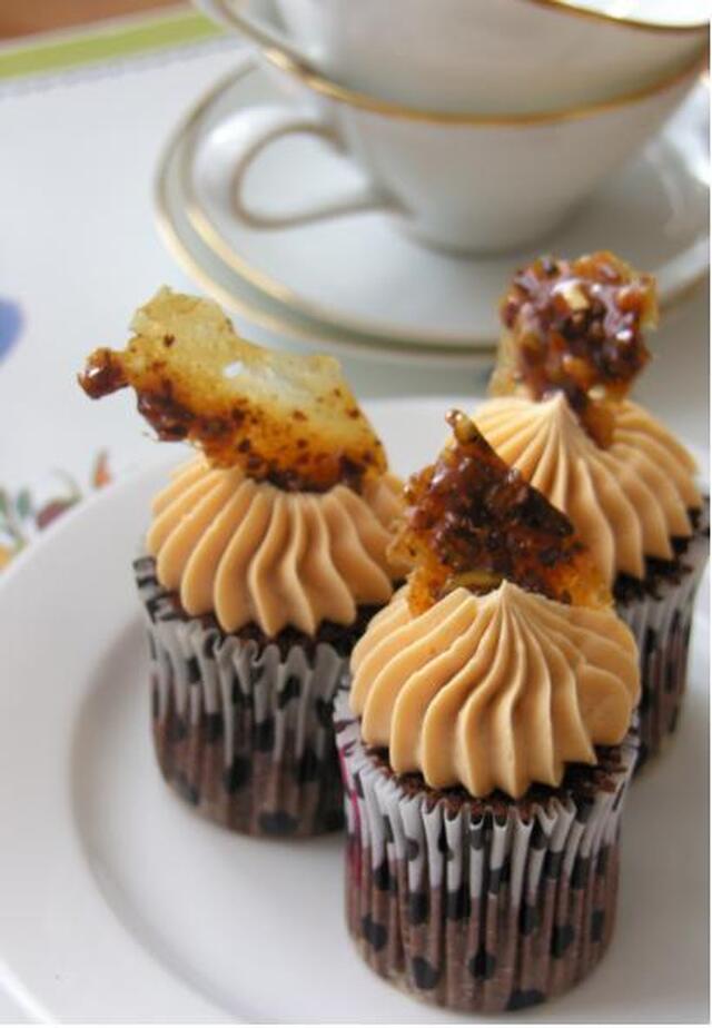 Chocolate cupcake with caramel buttercream...umm...så gott!!