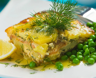 Laxpudding med skirat smör - enkelt recept