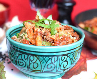 Lyxig vegansk bolognese utan fuskkött, Månadens gröna