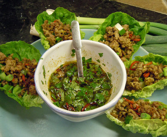 Chilli beef lettuce wraps