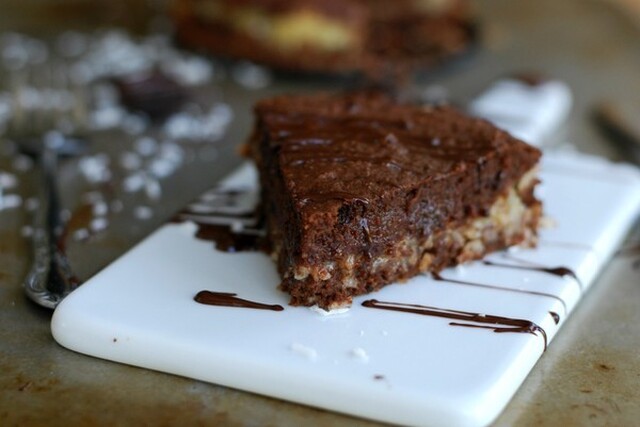 Glutenfri kladdkaka - med kokosgömma