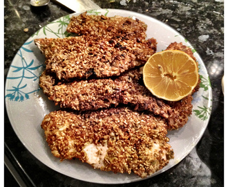 Sesam & pumpakärnspanerade kycklingschnitzlar