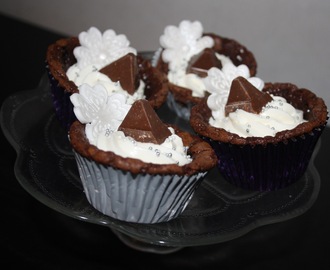 Kladdkakemuffins med toblerone och mascarponefrosting