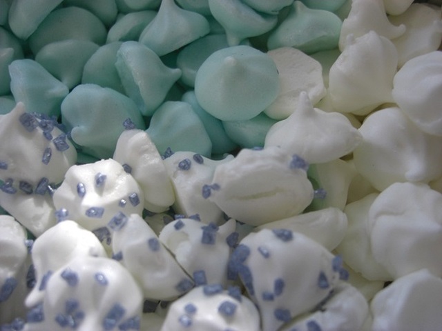 Vita och blåa "Frost" minimaränger