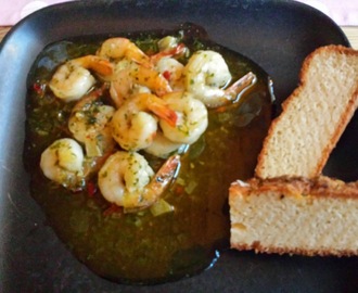 Vitlöks scampi med Focaccia LCHF