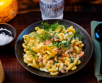 Pasta med gravad lax