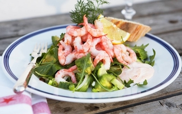 Räksallad med Rhode Island