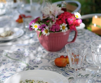 Sommarmiddag med favoritsillen till förrätt