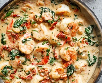 Creamy Garlic Butter Tuscan Shrimp