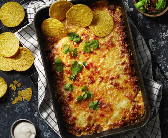 Tacogratäng med nachochips