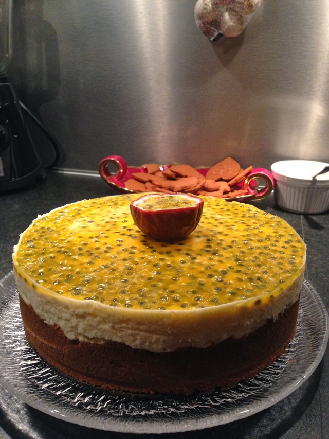 Alpnearings citron cheesecake med passionsfrukt spegel