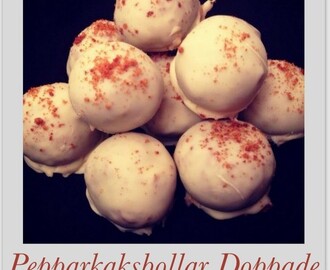 Pepparkaksbollar Doppade I Vit Choklad