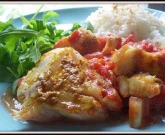 Currytorsk i tomatsås - för studenter, stressade eller de som tänker på beach 2012.