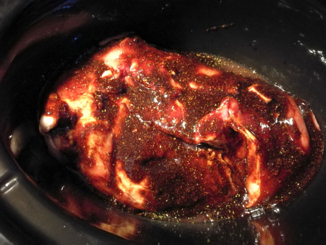 Crockpot- Pulled pork på skinkstek med sweet chili