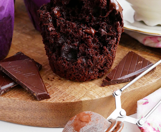 Hemligheten bakom riktigt saftiga chokladmuffins