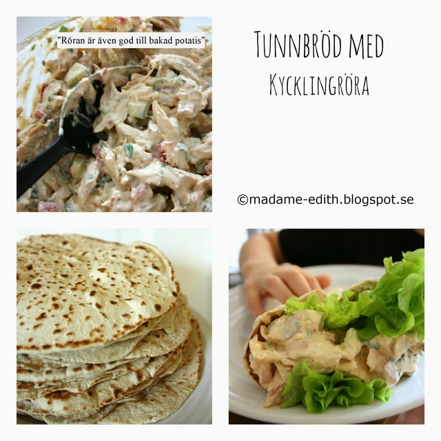 Kycklingröra - Till tunnbröd - Baguette - Bakad potatis