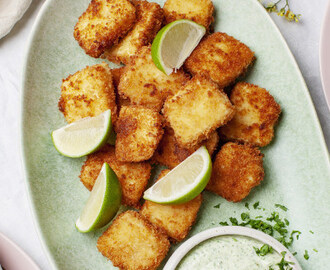 Pankofriterad tofu med koriandermajonnäs