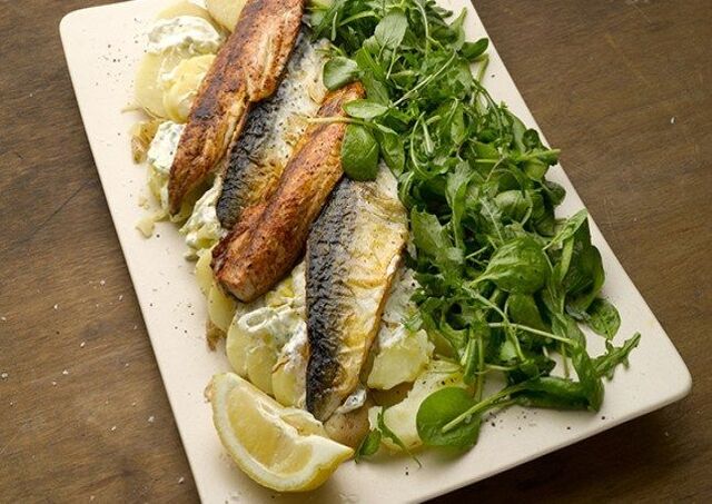 Warm mackerel with potato and wild garlic | Ottolenghi recipes, Seafood recipes, How to cook potatoes