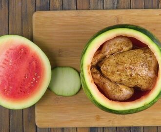 Chicken INSIDE Watermelon Makes For The Perfect Summer Meal!