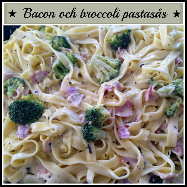 Bacon och broccoli pastasås