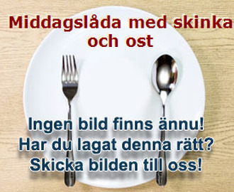 Middagslåda med skinka och ost