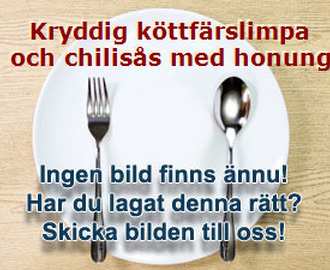 Kryddig köttfärslimpa och chilisås med honung