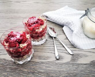 Overnight oats med vanilj, kanel och kardemumma