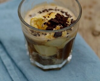 Affogato med hjemmelaget vaniljeis