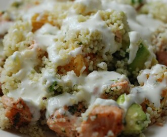 19 Mars Laxcouscous med limedressing