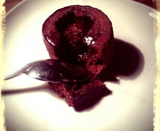 Chocolate lava cake fylld med salt kola