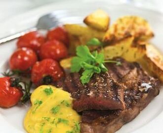 Grillad entrecôte med bearnaisesås