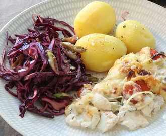 Fiskgratäng med dill och citron