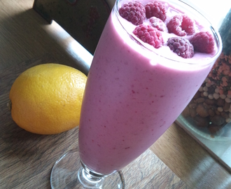 Proteinsmoothie med hallon