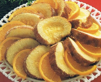Läcker apelsinrulltårta