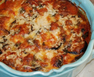 Auberginegratäng med italienska smaker