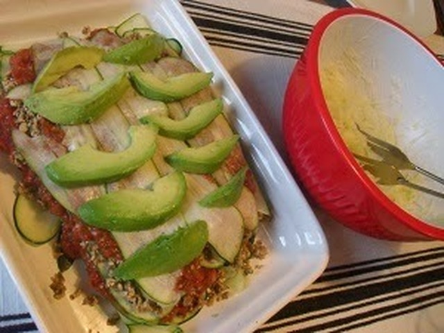 Raw lasagne med frön och avocado eller ditt eget hopkok