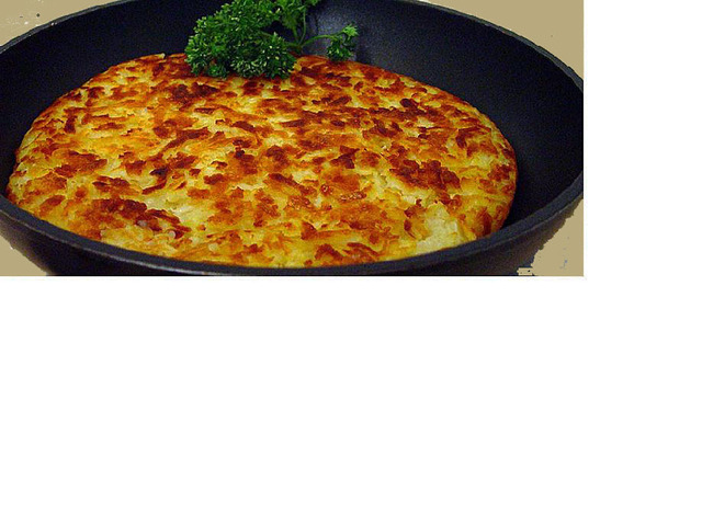 Potatiskaka med ägg och ost