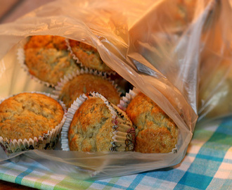 Saftiga bananmuffins med kanel