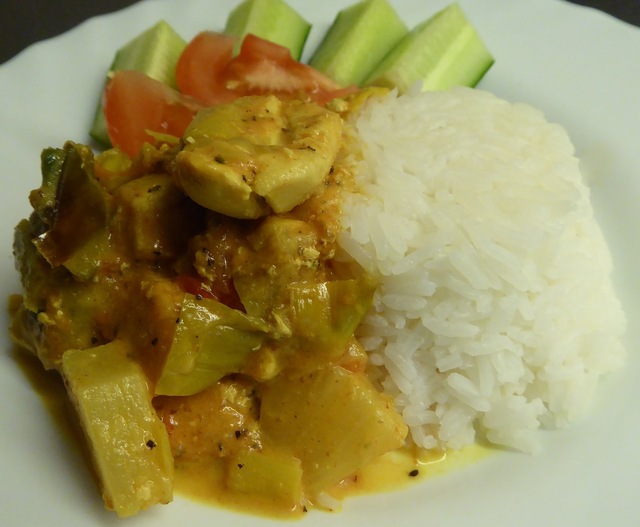 Kycklinggryta med curry och ananas