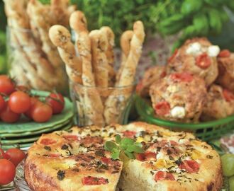 Focaccia med tomater & oregano