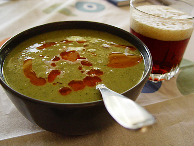 Grön italiensk soppa