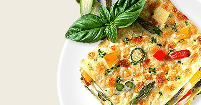 Lasagne med grönsaker och lätt pesto