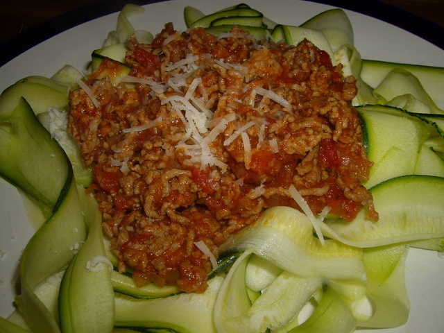 Zuccinipasta Bolognese