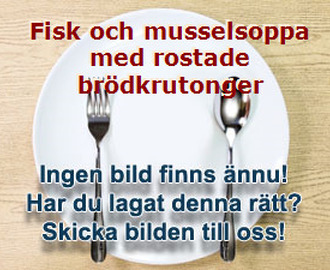 Fisk och musselsoppa med rostade brödkrutonger