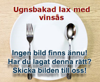 Ugnsbakad lax med vinsås