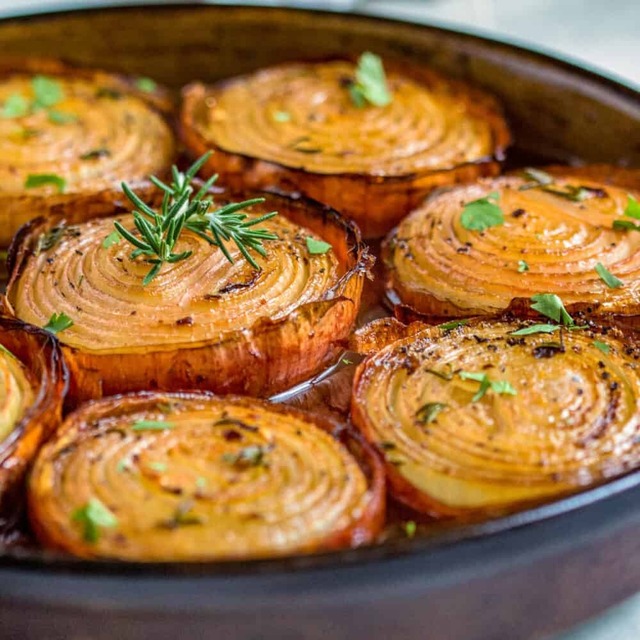 Slow Roasted Baked Onions