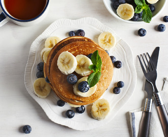 Veganska bananpannkakor.